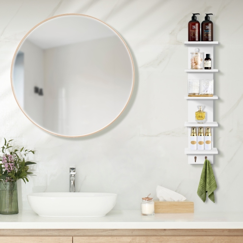 Étagère murale flottante à 5 niveaux avec crochets Sorbus, paquet de 2 - Décoration et rangement