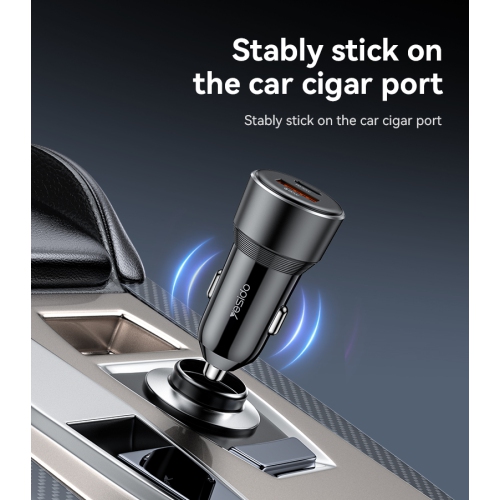 Chargeur pour l'auto à recharge rapide en alliage d'aluminium Yesido USB + TC 30&nbsp;W + USB20W Multi Protection 50&nbsp;W