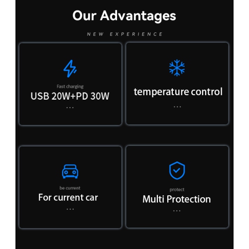 Chargeur pour l'auto à recharge rapide en alliage d'aluminium Yesido USB + TC 30&nbsp;W + USB20W Multi Protection 50&nbsp;W