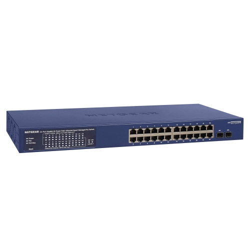 Refurbished - NetGear GS724TPP 24-Port Gigabit Ethernet Hi-Power PoE+ Smart Managed Switch | 2 x 1G SFP | Desktop & Rackmount – Ideal for SMBs, IT