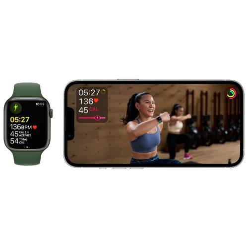 Boîte ouverte - Apple Watch Series 7 avec boîtier en aluminium minuit et bracelet sport minuit de 41 mm