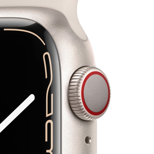 Boîte ouverte - Apple Watch Series 7 avec boîtier en aluminium comète 41 mm et bracelet sport comète