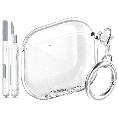 HLD  for Airpods 4Th Generation Case Cover 2024, Military-Grade Shockproof, Soft Tpu Highly Transparent Anti-Yellowing for Airpods 4 Case \w Cleaning