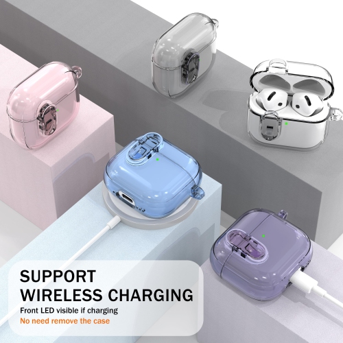 for AirPods 4th Generation Case Cover 2024, Military-Grade Shockproof, Soft TPU Highly Transparent Anti-Yellowing for AirPods 4 Case with Cleaning