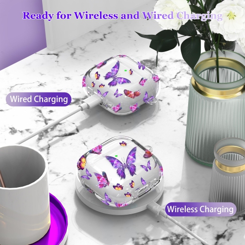 Pour AirPods 4ᵉ 2024, étui antichoc de qualité militaire, TPUR souple très transparent anti-jaunissement pour AirPods 4 Étui avec trousse de