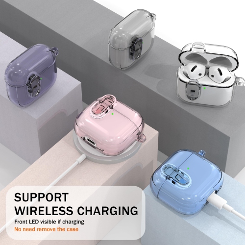 for AirPods 4th Generation Case Cover 2024, Military-Grade Shockproof, Soft TPU Highly Transparent Anti-Yellowing for AirPods 4 Case with Cleaning