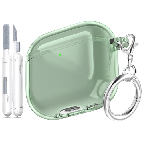 HLD  for Airpods 4Th Generation Case Cover 2024, Military-Grade Shockproof, Soft Tpu Highly Transparent Anti-Yellowing for Airpods Case w Cleaning
