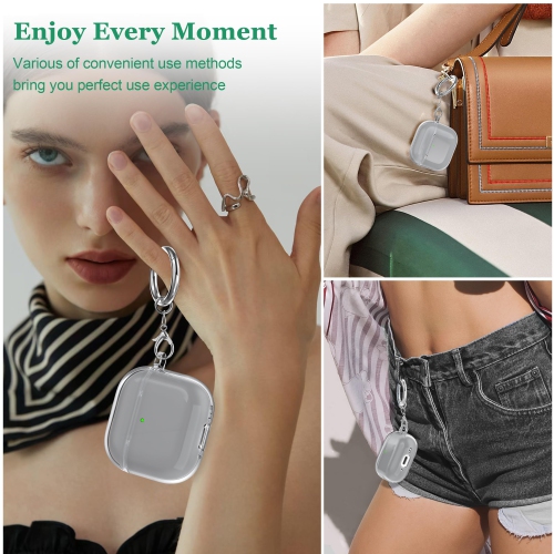 for AirPods 4th Generation Case Cover 2024, Military-Grade Shockproof, Soft TPU Highly Transparent Anti-Yellowing for AirPods 4 Case with Cleaning