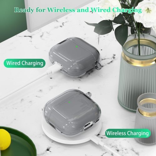 for AirPods 4th Generation Case Cover 2024, Military-Grade Shockproof, Soft TPU Highly Transparent Anti-Yellowing for AirPods 4 Case with Cleaning