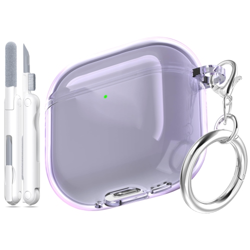 HLD  for Airpods 4Th Generation Case Cover 2024, Military-Grade Shockproof, Soft Tpu Highly Transparent Anti-Yellowing for Airpods Case w Cleaning