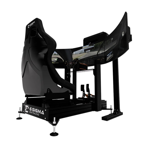 6 Sigma Sim Racing 6S-120 / Asetek Forte Turnkey - 6s-120 chassis, GTR Seat, Asetek Forte Bundle, 6S Custom PC, MSI 32inch Gaming Monitor, Triple