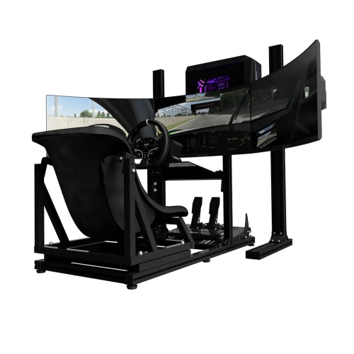 6 Sigma Sim Racing Kids Karting Rig Turnkey - 6s Karting Rig, MOZA R5 Bundle, 6S Custom PC, MSI 32inch Monitor, Triple Monitor Stand