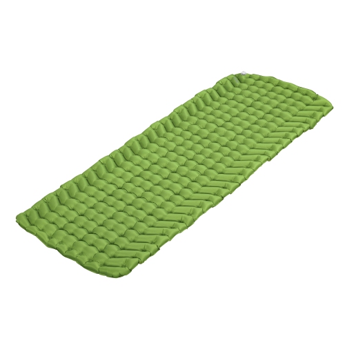 Bestway – Grand coussin gonflable rectangulaire de couchage WanderLite avec sac de rangement, vert