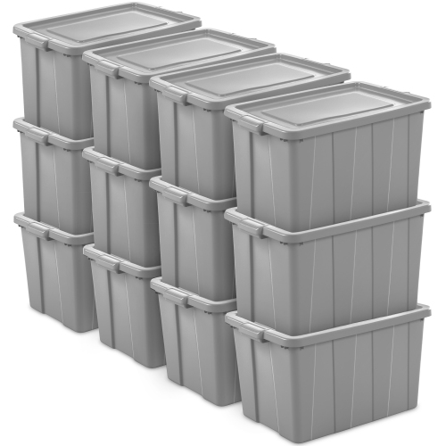 Sterilite Tuff1 30 Gallon Plastic Storage Tote Container Bin with Lid