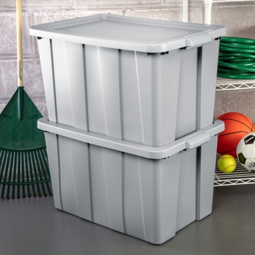Sterilite Tuff1 30 Gallon Plastic Storage Tote Container Bin with Lid