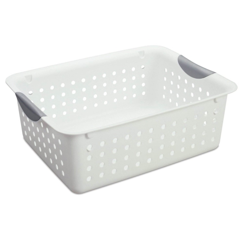 Sterilite Deep & Medium Ultra Plastic Storage Bin Organizer Basket Pair