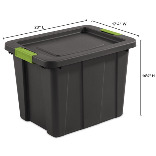 Sterilite Tuff1 Latching 18 Gallon Plastic Storage Container & Lid