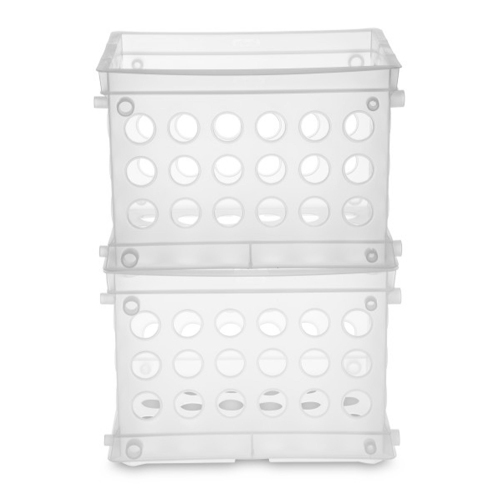 Sterilite Convenient Mini Square Small Storage Organizing Crate, Clear