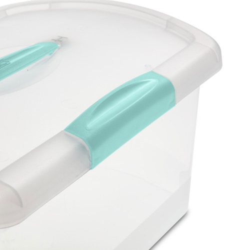 Sterilite 18748606 Medium Nesting ShowOffs Clear File Box w/ Latches