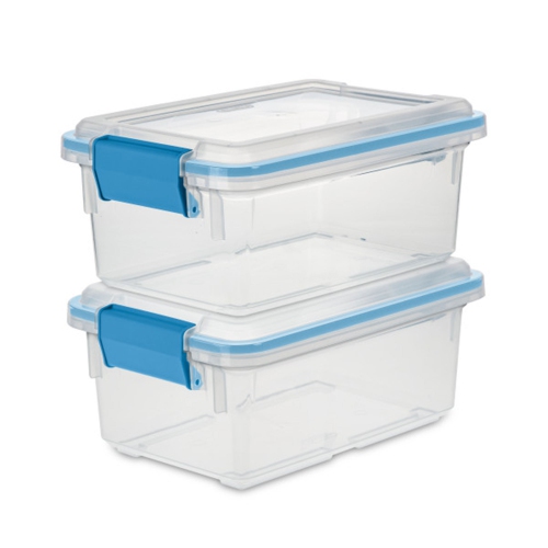 Sterilite 7.5 Quart Clear Plastic Home Storage Box with Latching Lids,