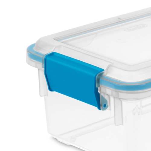 Sterilite 7.5 Quart Clear Plastic Home Storage Box with Latching Lids,