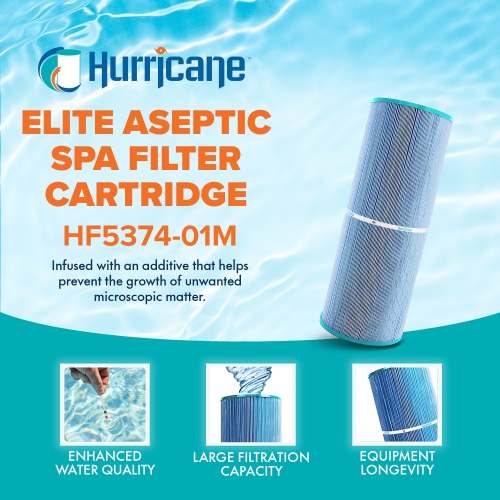 Cartouche de rechange de filtre pour piscine et spa aseptique HF5374-01 M Elite d'Hurricane