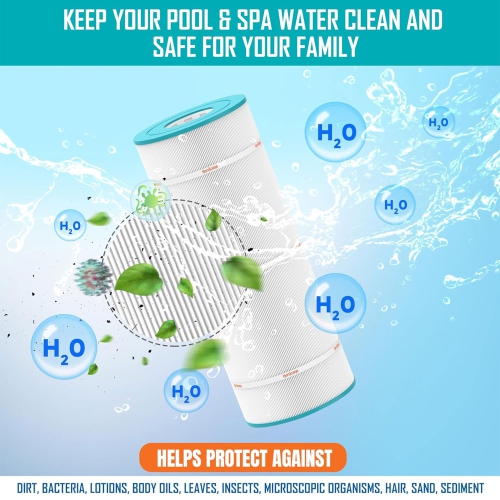 Paquet de 2 cartouches de filtre de rechange pour spa de Hurricane pour PRB25 et Unicel C-4326