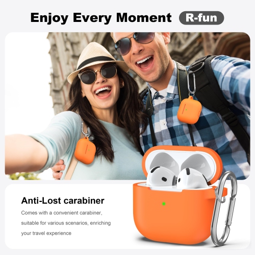 Pour les AirPods, étui 4ᵉ Generation avec trousse de nettoyage, étui en silicone souple avec porte-clés, étui de protection complet, compatible avec