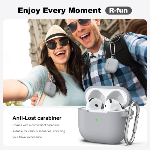 Pour les AirPods, étui de génération 4ᵉ avec trousse de nettoyage, étui en silicone souple avec porte-clés, étui de protection complet, compatible