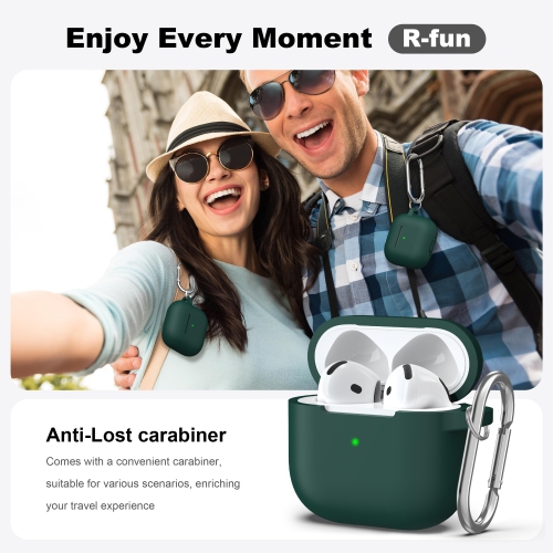 for Airpods 4th Generation Case Cover with Cleaner Kit, Soft Skin Silicone Casewith Keychain, Full Protective Case Compatible with Apple Latest