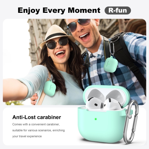 for Airpods 4th Generation Case Cover with Cleaner Kit,Soft Silicone Casewith Keychain,Full Protective Case,Compatible with Apple Latest Airpods