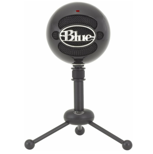 Refurbished - Blue Snowball USB Microphone for PC, Mac, Gaming, Recording, Streaming, Podcasting, Condenser Mic with Cardioid - Black (988-000069)