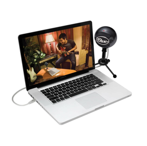 Refurbished - Blue Snowball USB Microphone for PC, Mac, Gaming, Recording, Streaming, Podcasting, Condenser Mic with Cardioid - Black (988-000069)