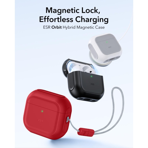 for AirPods 4 Case, Compatible with AirPods 4th Generation Case (USB-C), Compatible with MagSafe, Drop Protection Cover with Lanyard, Magnetic Lid
