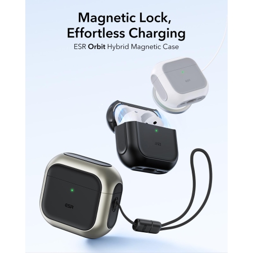 for AirPods 4 Case, Compatible with AirPods 4th Generation Case (USB-C), Compatible with MagSafe, Drop Protection Cover with Lanyard, Magnetic Lid