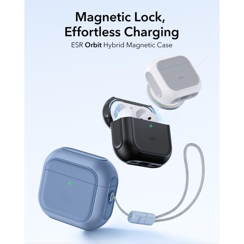 for AirPods 4 Case, Compatible with AirPods 4th Generation Case (USB-C), Compatible with MagSafe, Drop Protection Cover with Lanyard, Magnetic Lid