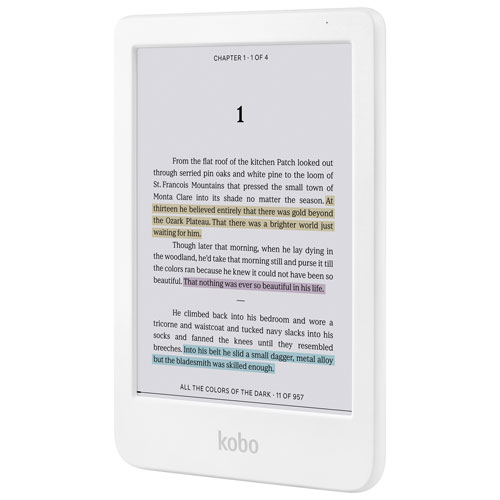 Kobo Clara Colour 6" Digital eReader with Touchscreen - White