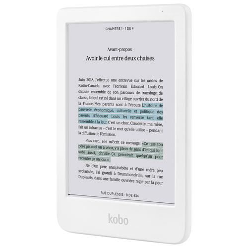 Kobo Clara Colour 6" Digital eReader with Touchscreen - White