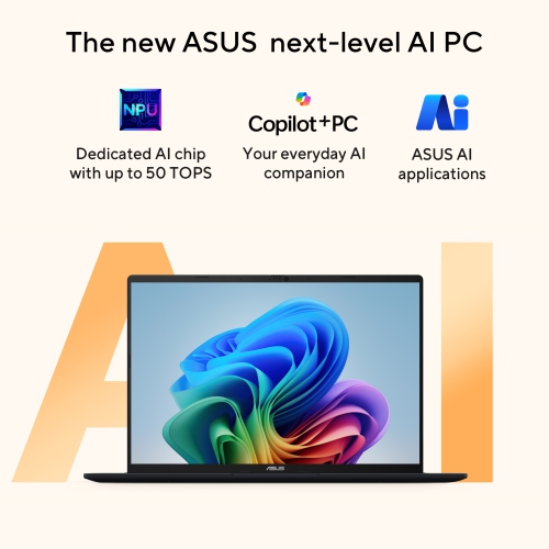 ASUS Vivobook 16 Thin & Light Laptop; Copilot+ PC