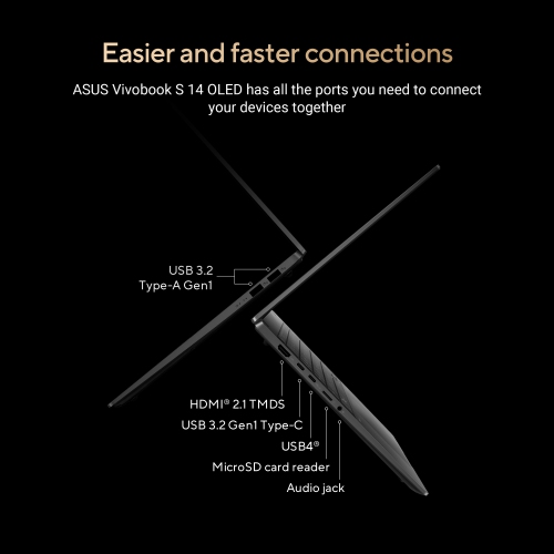 ASUS Vivobook S14 Thin & Light Laptop; Copilot+ PC