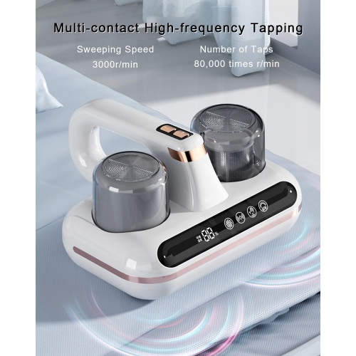 Cordless Mattress Vacuum Cleaners, 10Kpa Handheld Bed Vacuum Cleaner with LED Display, for Carpets, Beds, Sofas, Pillows