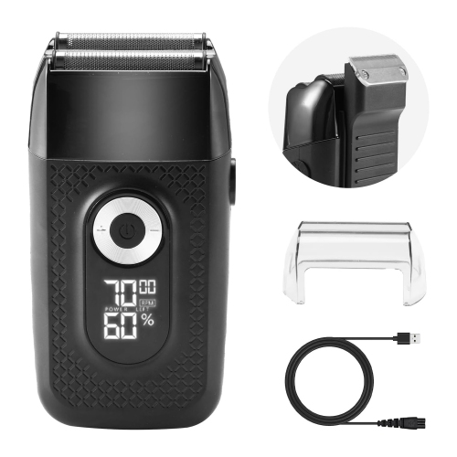 Electric Shavers Foil Electric Razor for Men Face Head Shavers for Bald Men Rechargeable Double Beard Shaver Popup Beard Trimmer