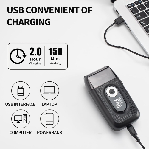 Electric Shavers Foil Electric Razor for Men Face Head Shavers for Bald Men Rechargeable Double Beard Shaver Popup Beard Trimmer