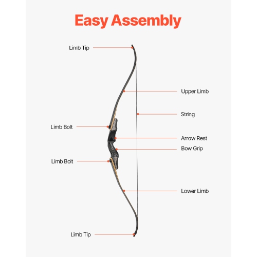 VEVOR 60 inch Recurve Bow and Arrows Kit, Wooden Takedown Bows, Right Handed Ergonomic Archery Recurve Bow Package, Longbow for Outdoor Target