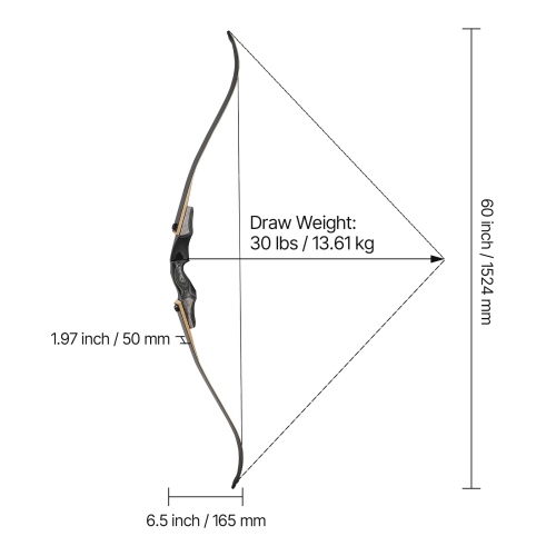 VEVOR 60 inch Recurve Bow and Arrows Kit, Wooden Takedown Bows, Right Handed Ergonomic Archery Recurve Bow Package, Longbow for Outdoor Target