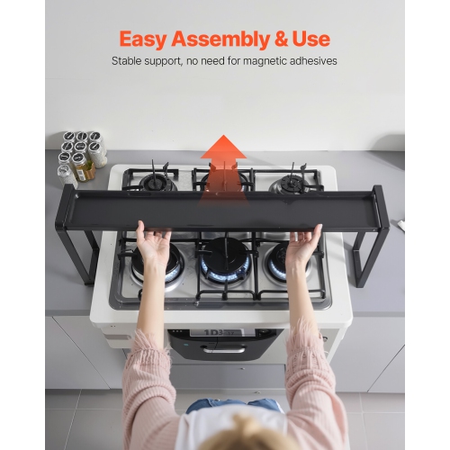 Tablette pour cuisinière VEVOR 27-33, support à épices extensible à 4 niveaux pour surface de cuisinière, range-épices, solution de rangement pour