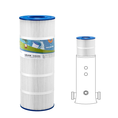 VEVOR 120 Sq. Ft Pool Filter Cartridge, Spa Hot Tub Filter Cartridge Replacement, Compatible with Hayward CX1200RE, Pleatco PA120, Unicel C-8412,