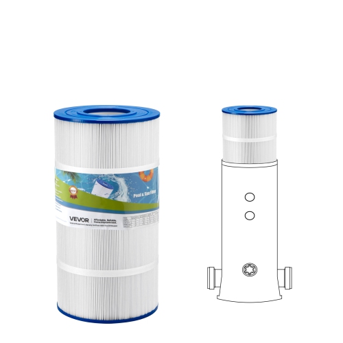 VEVOR 90 Sq. Ft Pool Filter Cartridge, Spa Hot Tub Filter Cartridge Replacement, Compatible with Hayward C900, Hayward CX900RE, Secure for Kids &