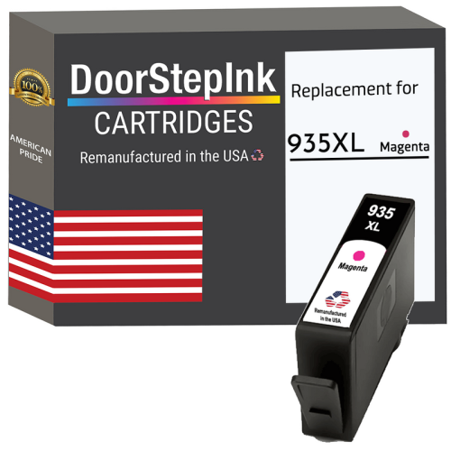 DOORSTEPINK  Brand for HP 935Xl (C2P25An) Remanufactured In The Usa Ink Cartridges In Magenta