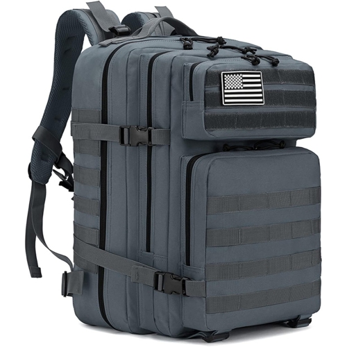 CHSSHA00  Hiking Backpack 45L Camouflage Army Backpack Military Tactical Assault Molle Backpack Hunting Trekking Backpack Waterproof Bug Out Bag, 13